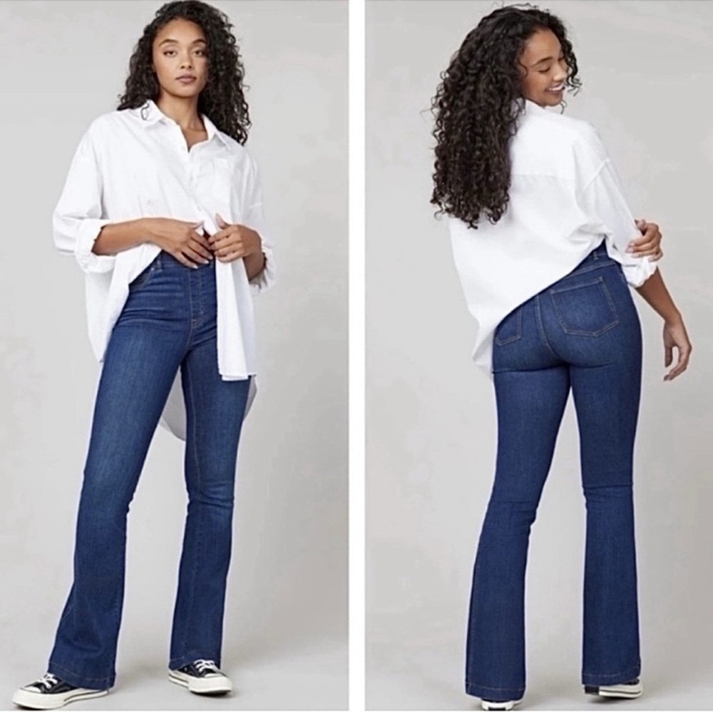 SPANX Dark Blue Flare Denim Jeans NWT